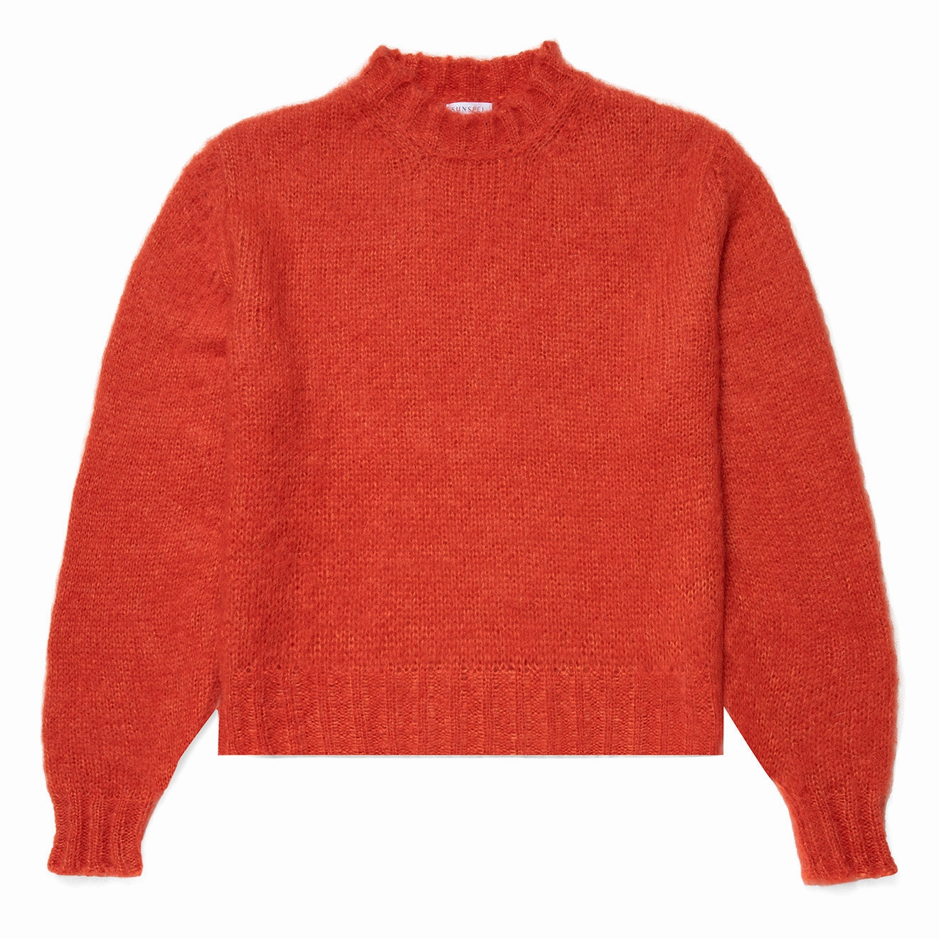 Hot Offer Frenzy Sunspel Womens Mohair Silk Crew Neck Jumper Magma
