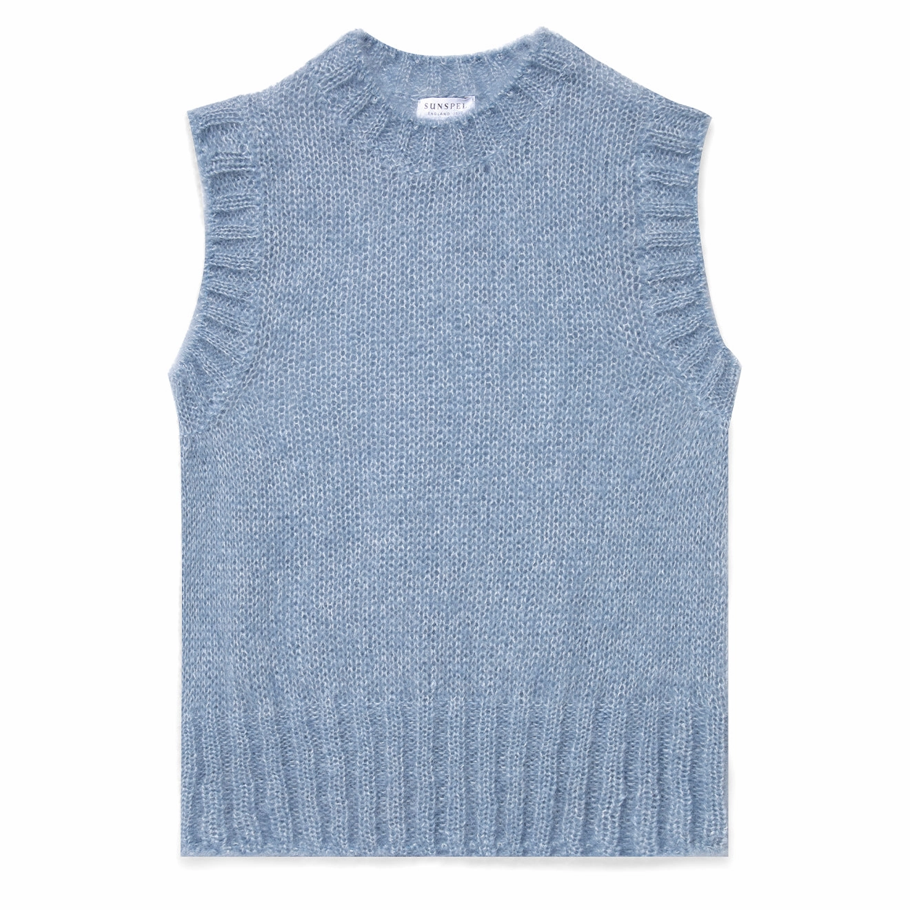 Sunspel Womens Mohair Vest Cornflower Shop Hot Deals