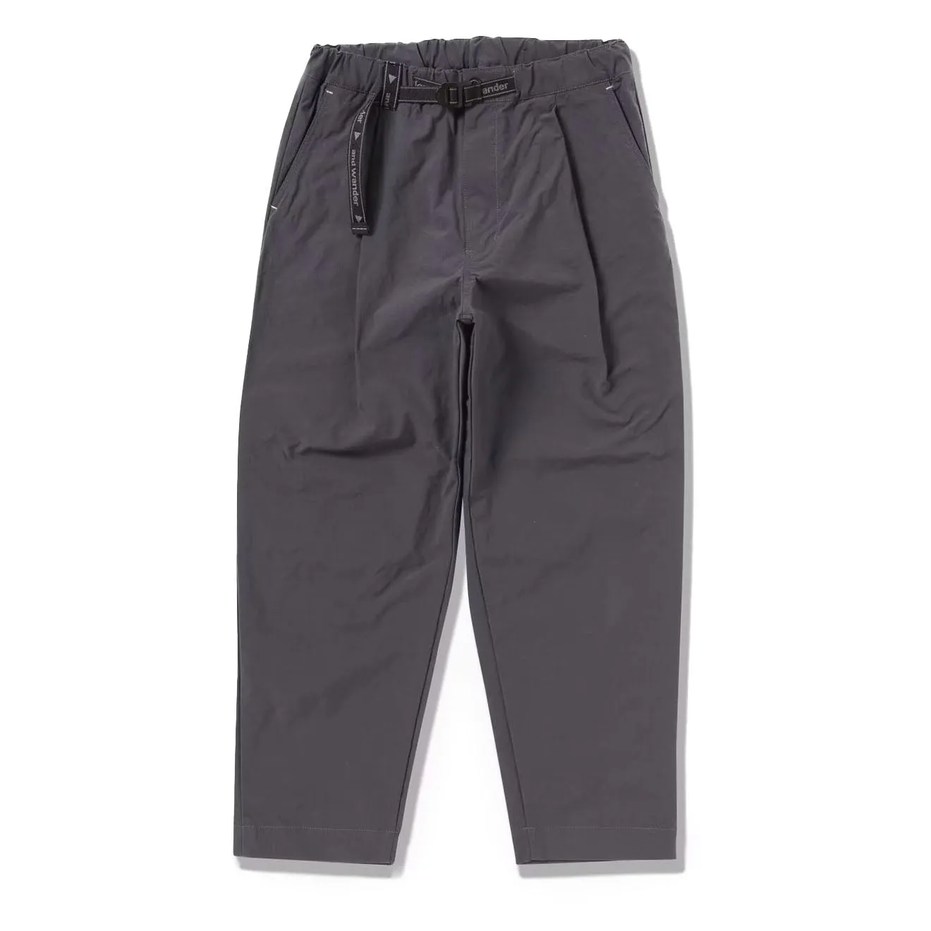 And Wander Nylon Chino Tuck Tapered Pants Charcoal Trending Deals Today Flash Discount Today