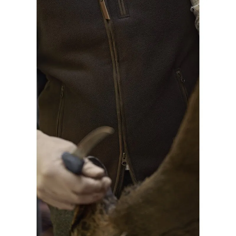 Harkila Sandhem Sherpa Mens Fleece Waistcoat - Demitasse Brown Mega Discount Event