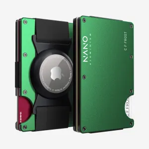 Shop the Best Deals Mega Discount Event Personalised Airtag Cash Strap Wallet (Viper Green)