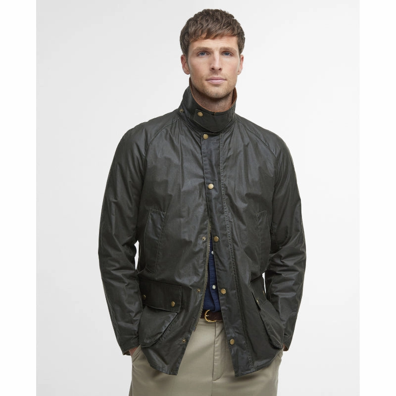 Barbour Ashby Mens Lightweight Wax Jacket - Archive Olive Save Today Only