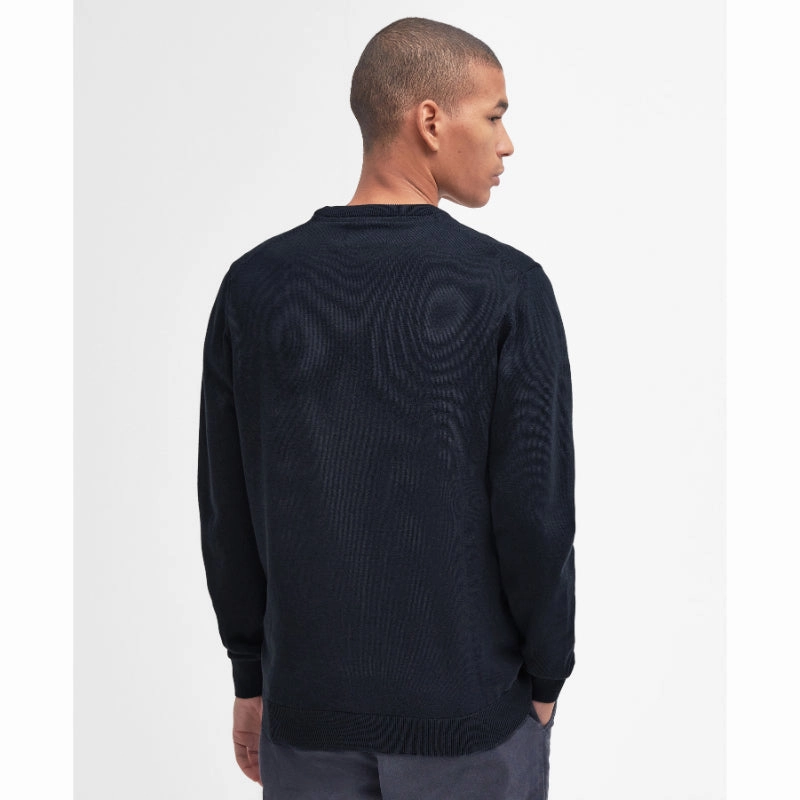 Todays Special Savings Special Offer Inside Barbour Pima Cotton Mens Crew Neck Jumper - Navy