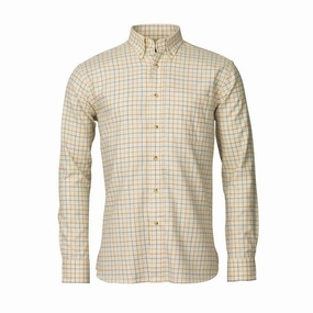 Laksen Jim Mens Tattersall Sporting Shirt - Denim/Sand/Reddish Surprise Offer Now Dont Miss This Steal