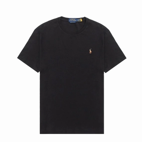 Polo Ralph Lauren Custom Slim Fit Soft Cotton T-Shirt Black Limited Time Sale