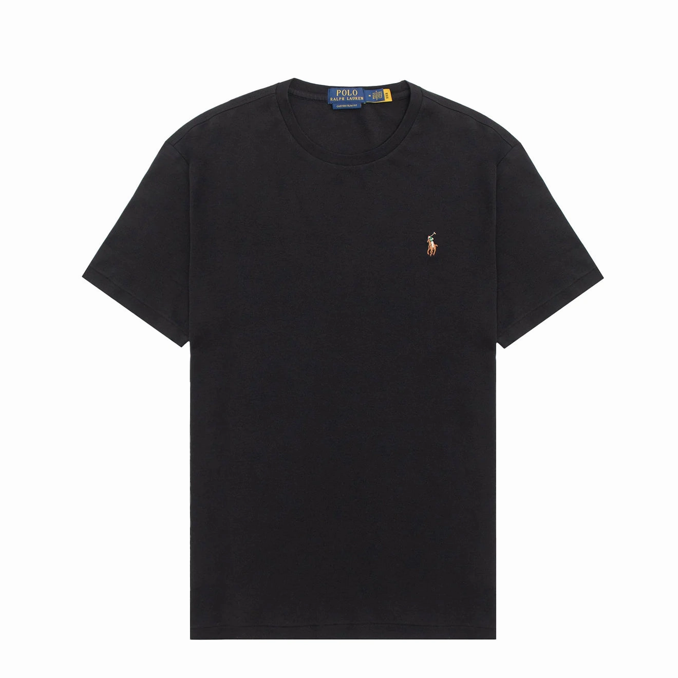 Polo Ralph Lauren Custom Slim Fit Soft Cotton T-Shirt Black Limited Time Sale