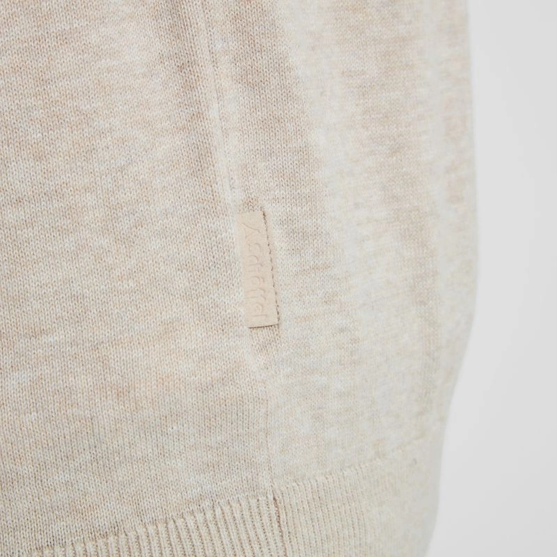 Schoffel Porthmeor Pima Cotton 1/4 Zip Mens Jumper - Oat Hot Pick Online Limited Stock Deals