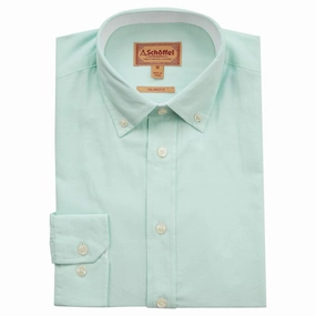 Schoffel Titchwell Tailored Fit Lightweight Mens Shirt - Pale Mint Gift Ideas Galore