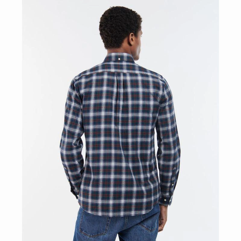 Barbour Portland Mens Tailored Shirt - Navy Today Only Offer