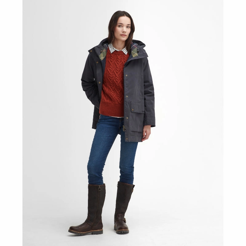 Barbour Winter Beadnell Waterproof Ladies Jacket - Dark Navy/Classic Grab Save Today