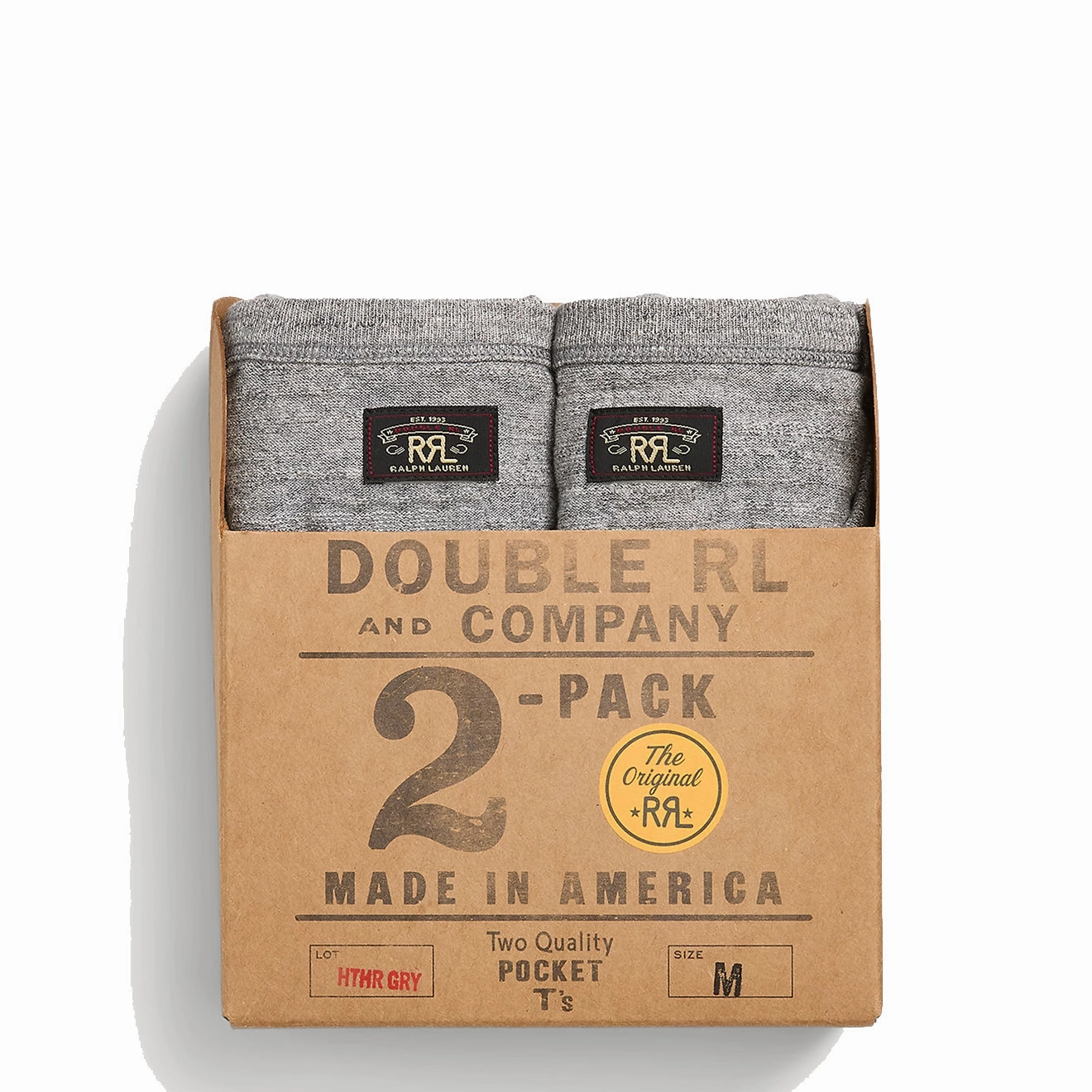 Rrl By Ralph Lauren Garment-Dyed Pocket T-Shirt Two-Pack Grey Heather Shop Today Save