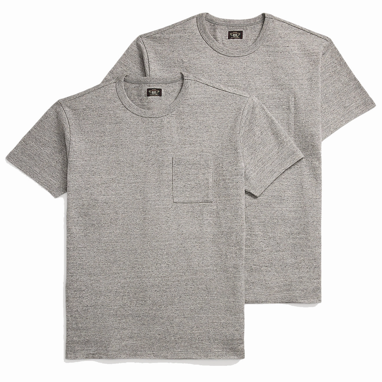 Trending Now Discount Rrl By Ralph Lauren Garment-Dyed Pocket T-Shirt Two-Pack Grey Heather