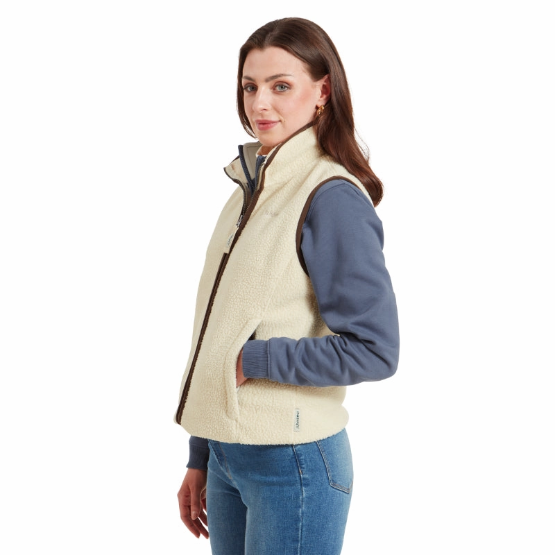 Schoffel Lyndon Retro Ladies Fleece Gilet - Ecru Grab Your Hot Pick Dont Wait Save