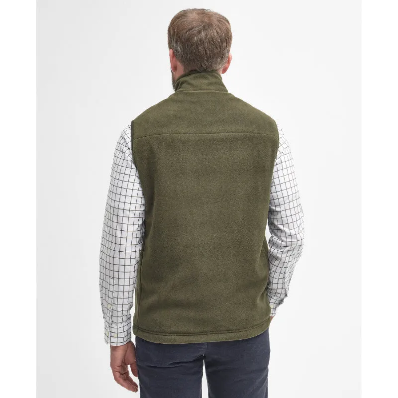 Barbour Dunmoor Waterproof Mens Fleece Gilet - Olive Big Hot Sale