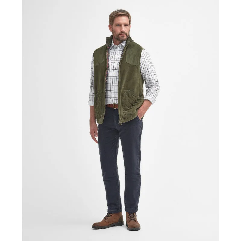 Barbour Dunmoor Waterproof Mens Fleece Gilet - Olive Special Occasion Discount
