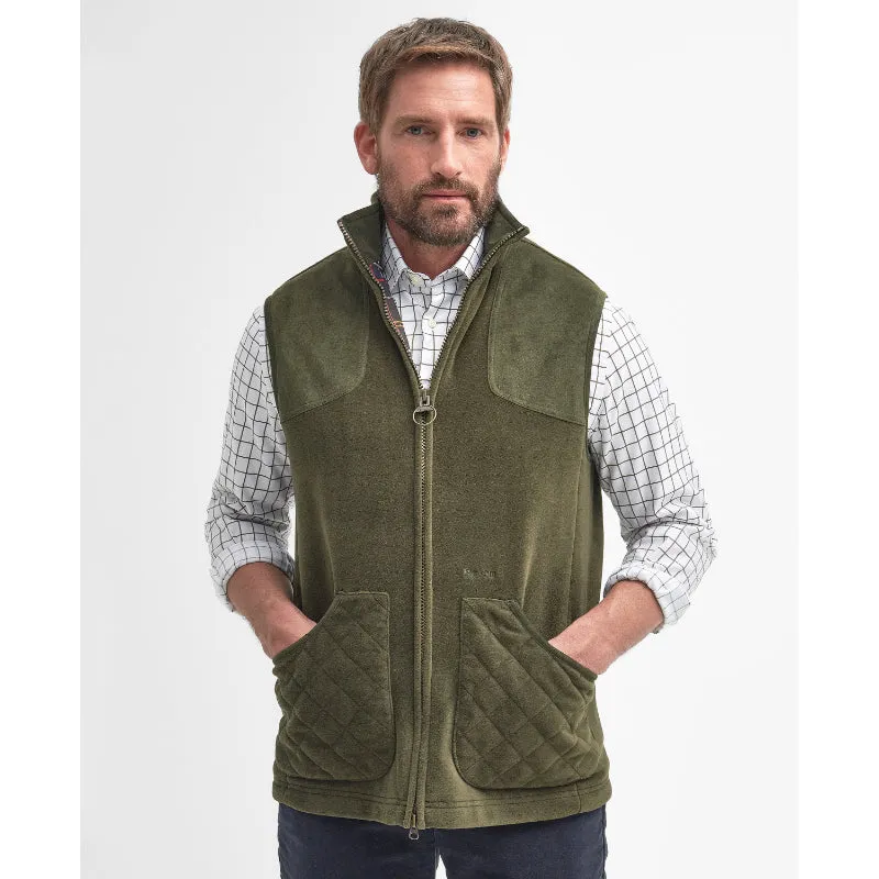 Limited Offer Alert Shop Save Today Barbour Dunmoor Waterproof Mens Fleece Gilet - Olive