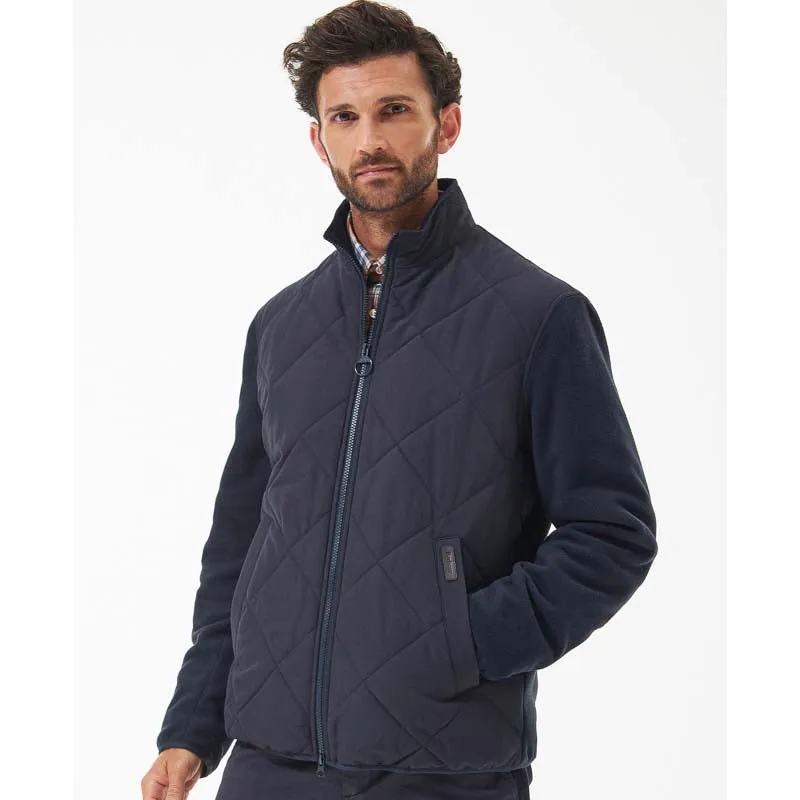 Barbour Hybrid Mens Fleece Jacket - Navy Flash Pick Today Price Drop Alert
