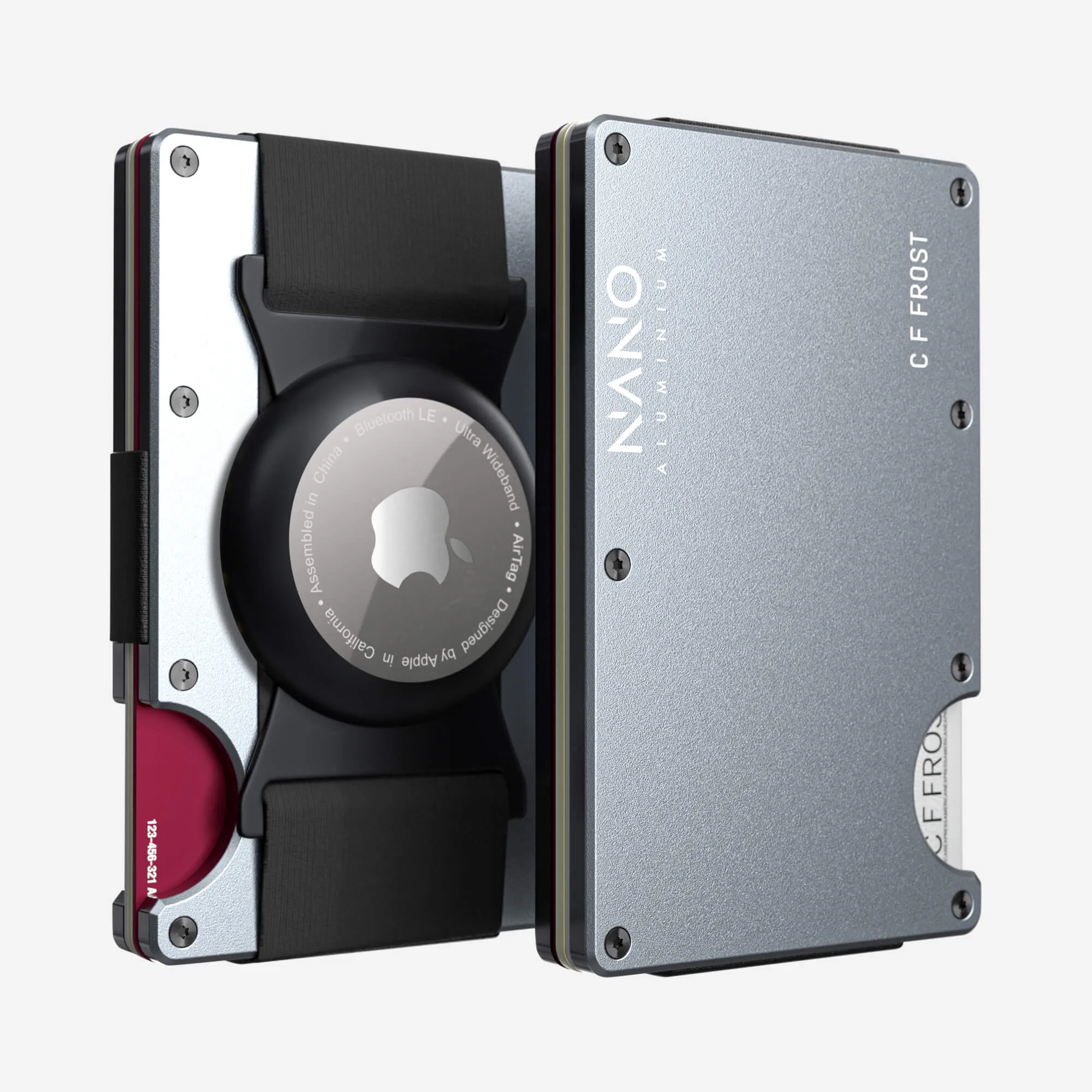 Personalised Airtag Cash Strap Wallet (Spyder Grey) Hot Pick Sale
