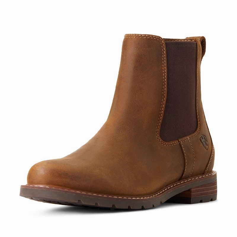 Ariat Wexford Waterproof Ladies Chelsea Boot - Weathered Brown Deal of the Day