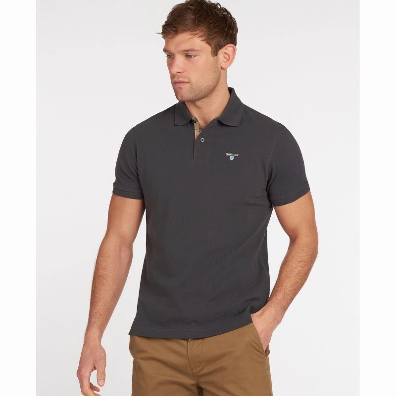 MustHave Deal Barbour Tartan Pique Mens Polo Shirt - Navy/Dress