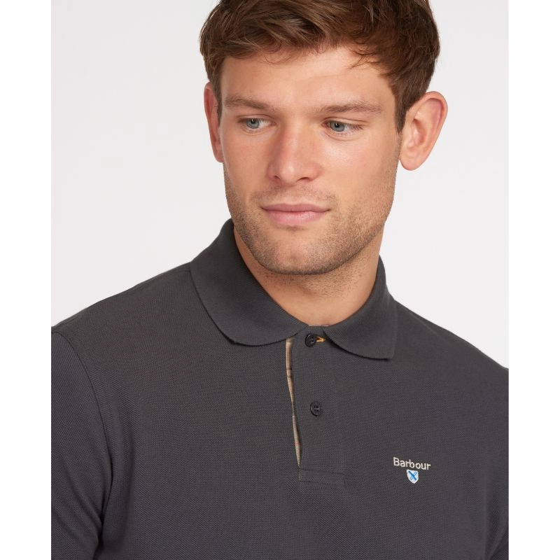 Barbour Tartan Pique Mens Polo Shirt - Navy/Dress Hot Offer Inside Today Only Hot Pick