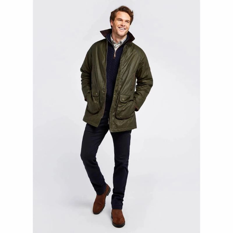 Clearance Sale Now Price Slash Today Dubarry Brunswick Mens Primaloft Wax Jacket - Verdigris