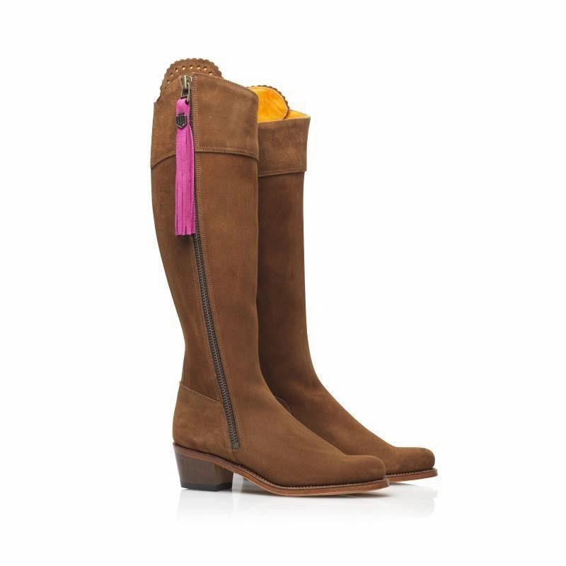 Fairfax & Favor Heeled Regina Sporting Fit Ladies Suede Boot - Tan Shop Smart Save