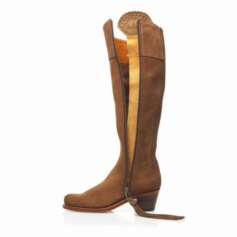 Fairfax & Favor Heeled Regina Sporting Fit Ladies Suede Boot - Tan Trending Now Offer Exclusive Online Offer