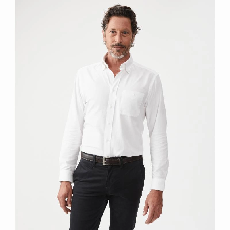 Mega Sale Now R.M.Williams Collins Button Down Mens Shirt - White