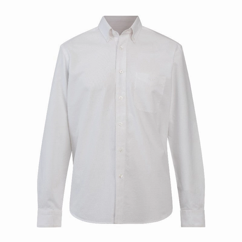 R.M.Williams Collins Button Down Mens Shirt - White Clearance Sale