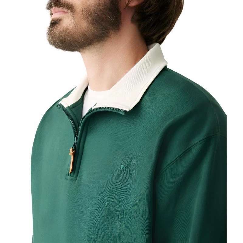 Shop Smart Save R.M.Williams Mulyungarie Mens 1/4 Zip Sweater - Bottle Green
