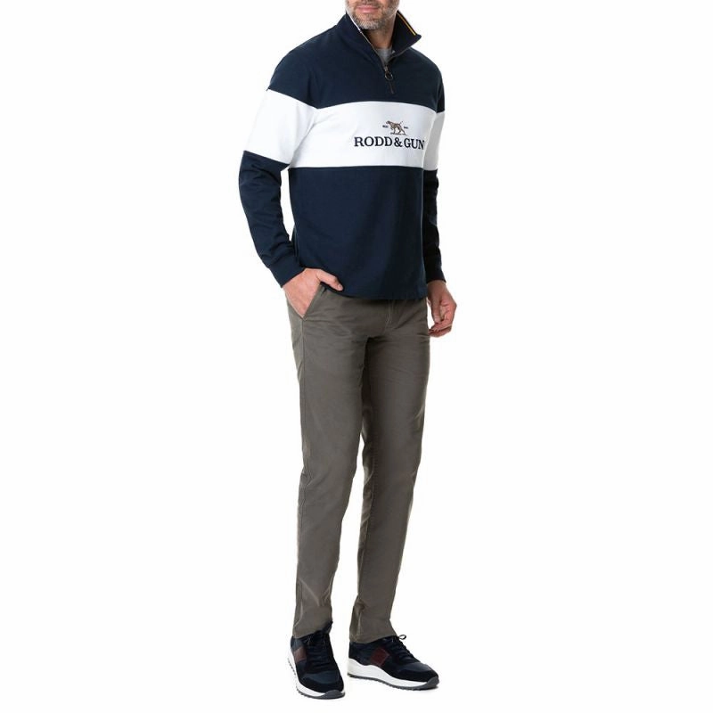 Rodd & Gunn Foresters Peak 1/4 Zip Jumper  - Midnight Mega Discount Event Flash Pick Today