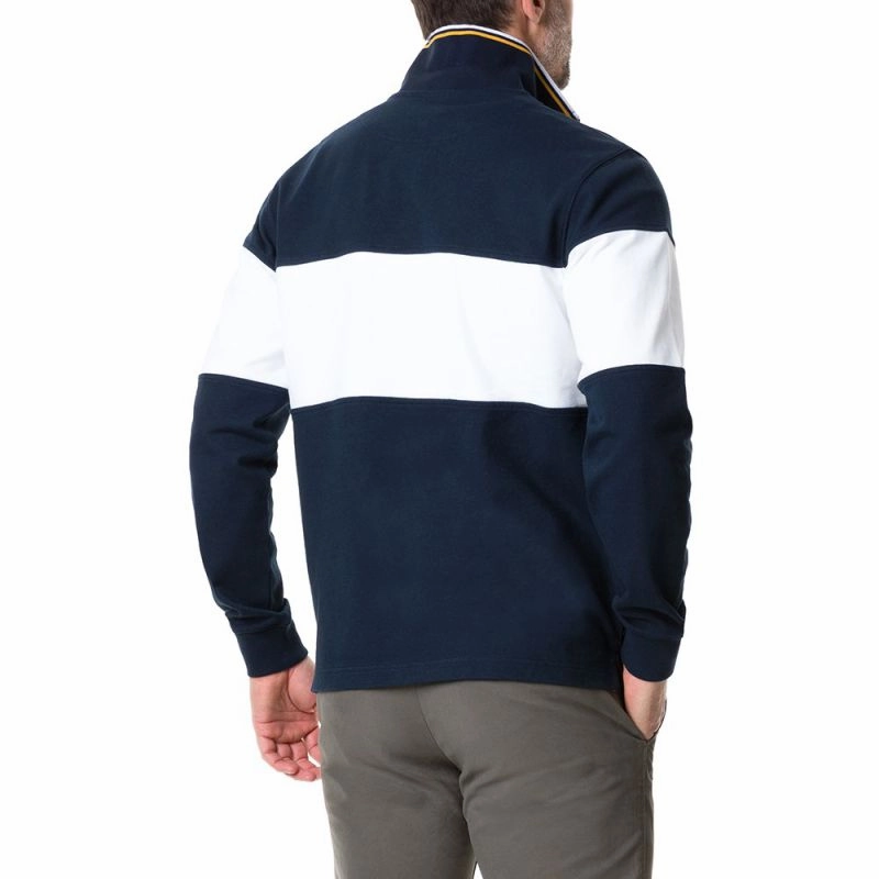 Rodd & Gunn Foresters Peak 1/4 Zip Jumper  - Midnight Limited Time Discount