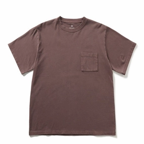 Sale Ending Soon Dont Miss Out Snow Peak Garment Dyed T-Shirt Burgundy