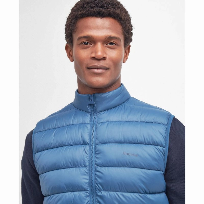 Shop Grab Savings Barbour Bretby Mens Gilet - Dark Denim