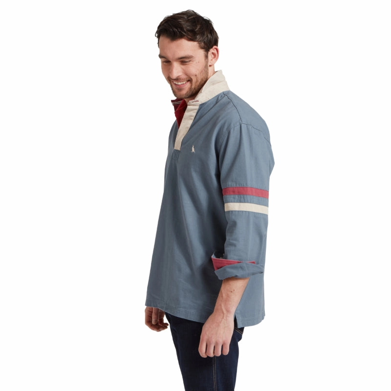 Hot Clearance Now Schoffel Truro Mens Deck Shirt - Dark Pigeon Blue