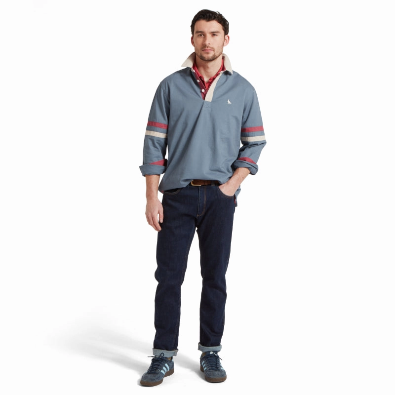 Schoffel Truro Mens Deck Shirt - Dark Pigeon Blue Hot Sale Today