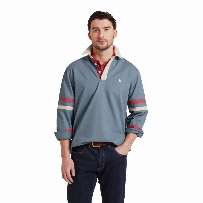 Daily Hot Deal Hot Sale Today Schoffel Truro Mens Deck Shirt - Dark Pigeon Blue