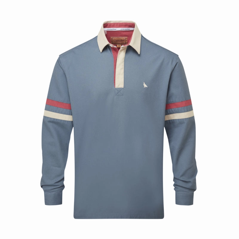 Schoffel Truro Mens Deck Shirt - Dark Pigeon Blue Today Only Special