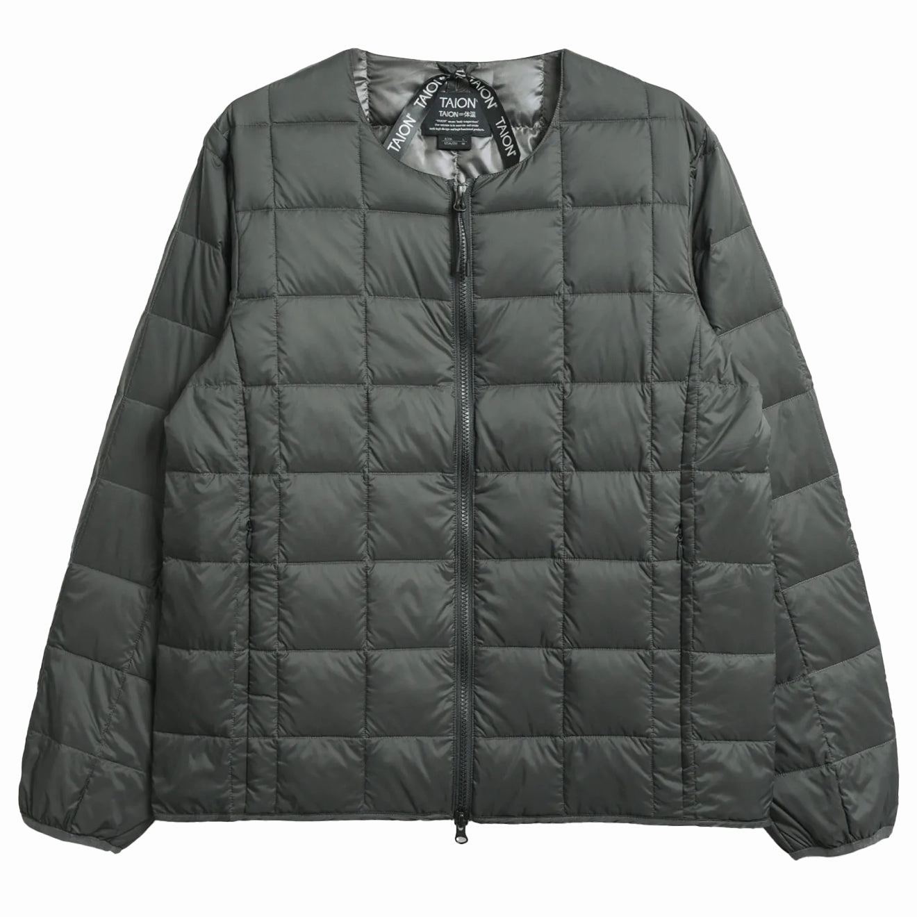 Taion Crew Neck W-Zip Down Jacket Dark Charcoal Today Only Discount Alert Mega Discount Today