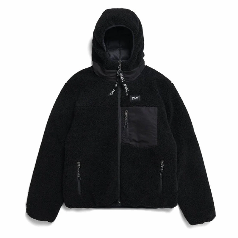 Clearance Event Alert Special Surprise Sale Taion Down Boa Reversible Hoodie Black / Black