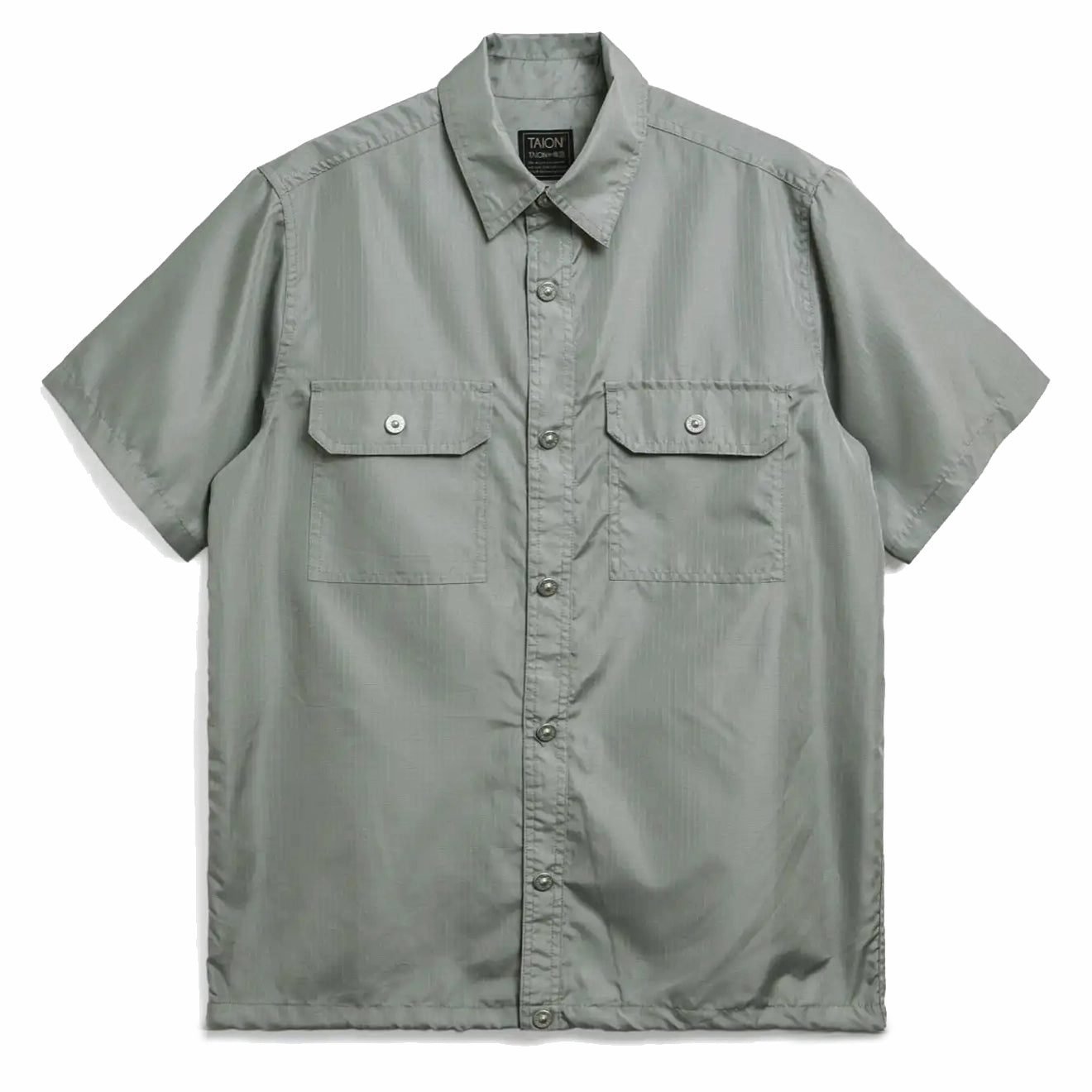 Big Savings Today Taion Military Half Sleeve Shirt Dark Sage Green