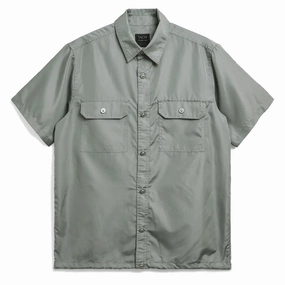 Big Savings Today Taion Military Half Sleeve Shirt Dark Sage Green