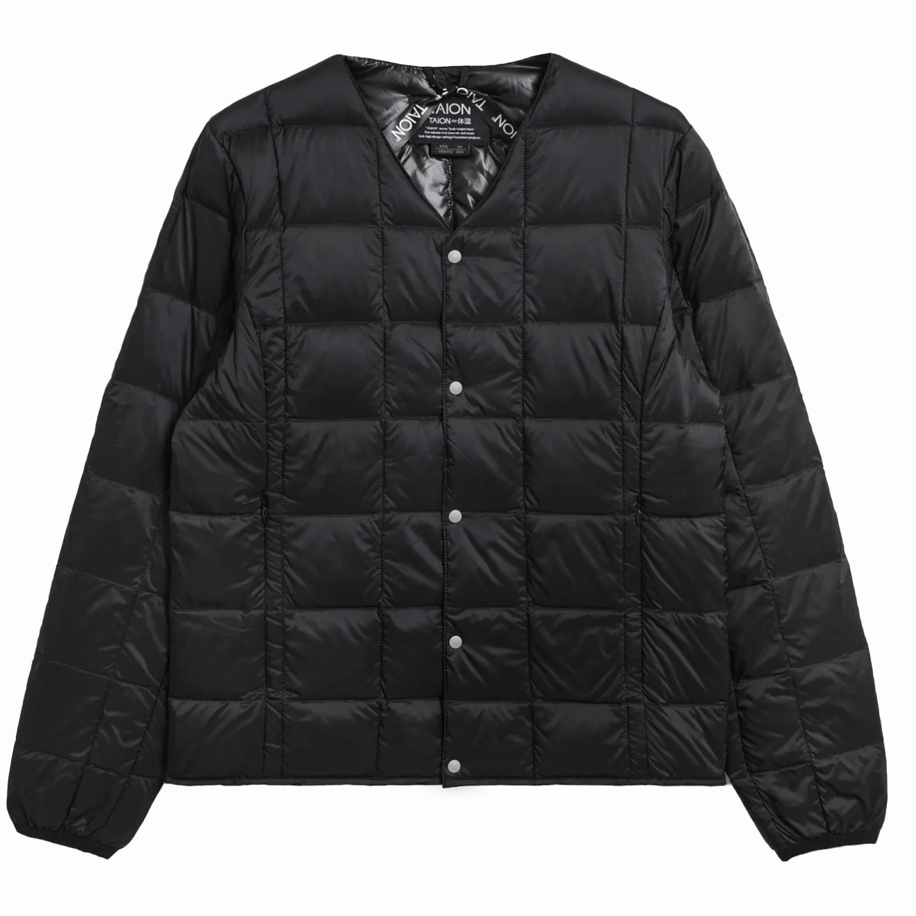 Taion V Neck Button Down Jacket Black Hot Price Drop Flash Deal Today