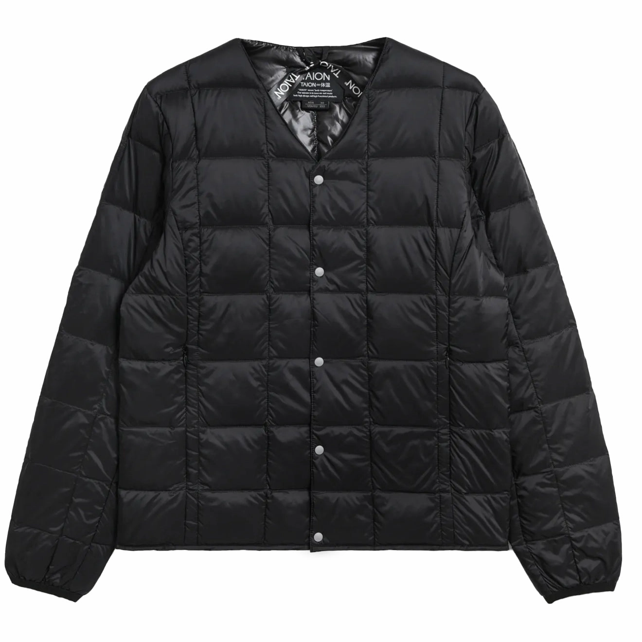Taion V Neck Button Down Jacket Black Exclusive Online Deal