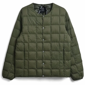 Taion Womens Crew Neck Down Jacket Dark Olive Shop Todays Picks Mega Savings Now