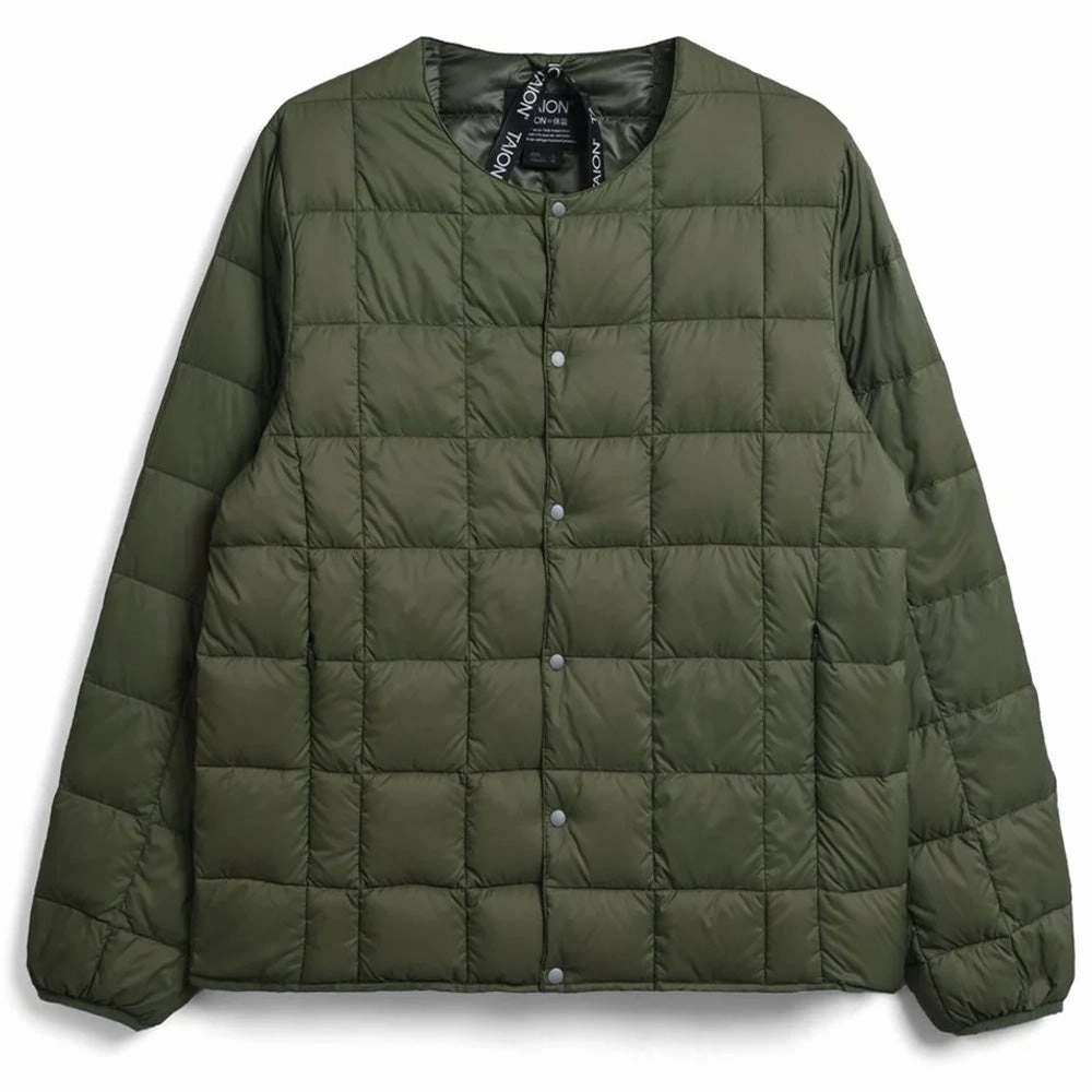 Taion Womens Crew Neck Down Jacket Dark Olive Shop Todays Picks Mega Savings Now