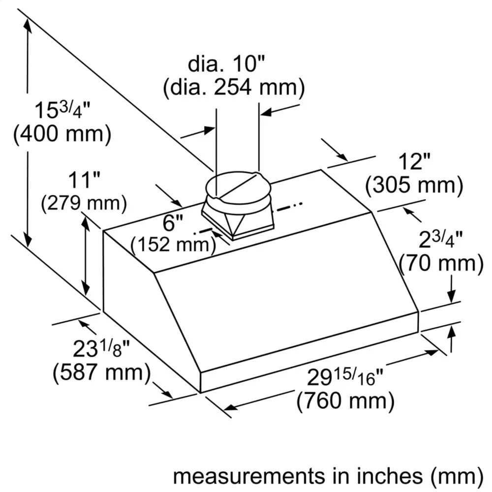 Thermador HMWB30WS 30-Inch Masterpiece? Low-Profile Wall Hood With 600 Cfm