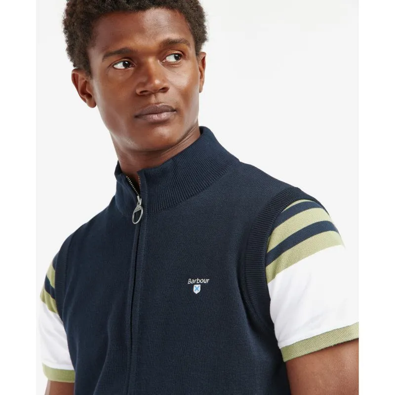 Barbour Dawdon Knit Mens Gilet - Navy Online Deal Frenzy Best Price Today