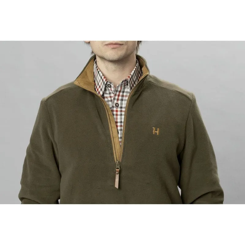 Shop Now Save Harkila Sandhem 200 Mens 1/4 Zip Fleece Pullover Jumper - Willow Green
